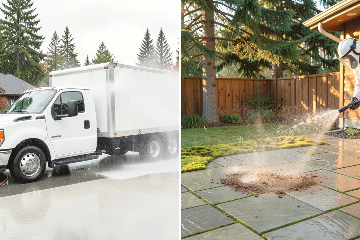 Hot Water Pressure Washing in Edgewood, Pierce County, WA - Identify the grease, oil, or heavy residue to be removed