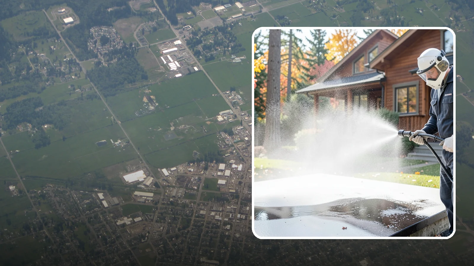 Hot Water Pressure Washing in Enumclaw, King County, WA - Hot water pressure washing uses heated water to cut through grease, oil, and stubborn grime that cold water cannot lift.