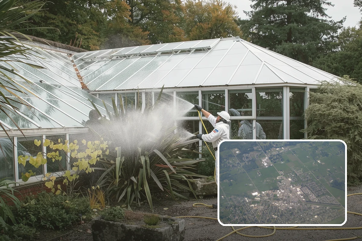 Hot Water Pressure Washing in Enumclaw, King County, WA - Cuts through grease and oil that cold water leaves behind