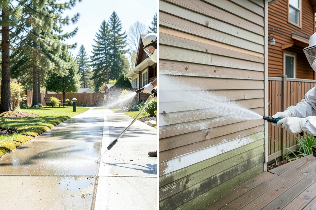 Hot Water Pressure Washing in Everett, Snohomish County, WA - Identify the grease, oil, or heavy residue to be removed