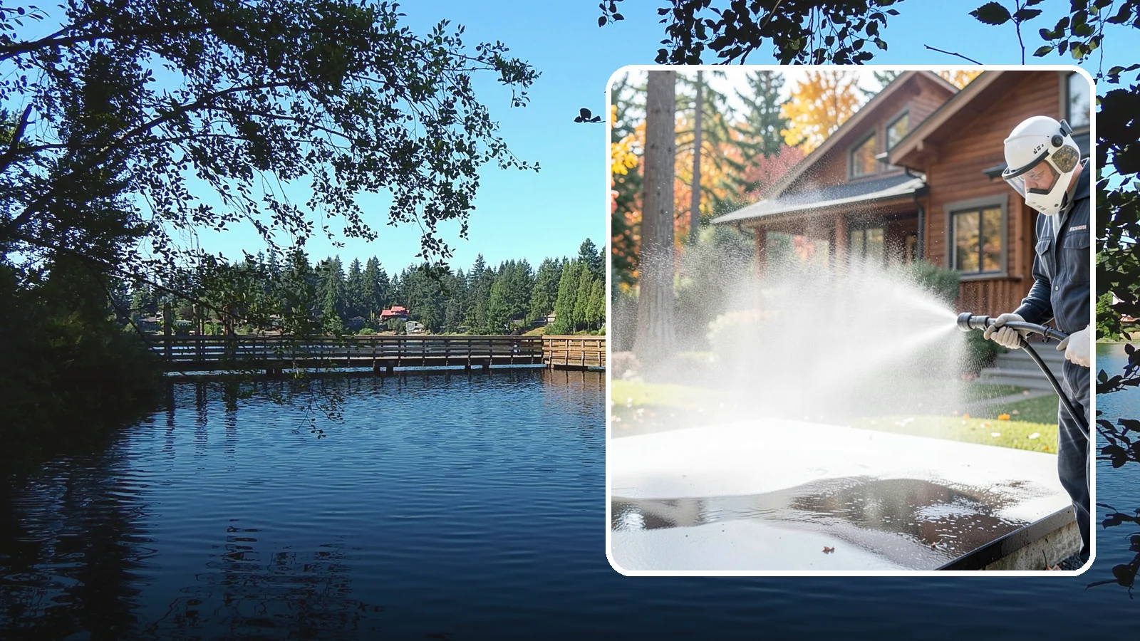 Hot Water Pressure Washing in Federal Way, King County, WA - Hot water pressure washing uses heated water to cut through grease, oil, and stubborn grime that cold water cannot lift.