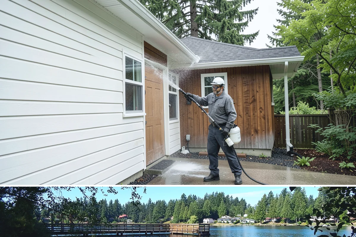 Hot Water Pressure Washing in Federal Way, King County, WA - Available year-round, and particularly useful in cold months when heated water outperforms cold rinsing on stubborn grime.