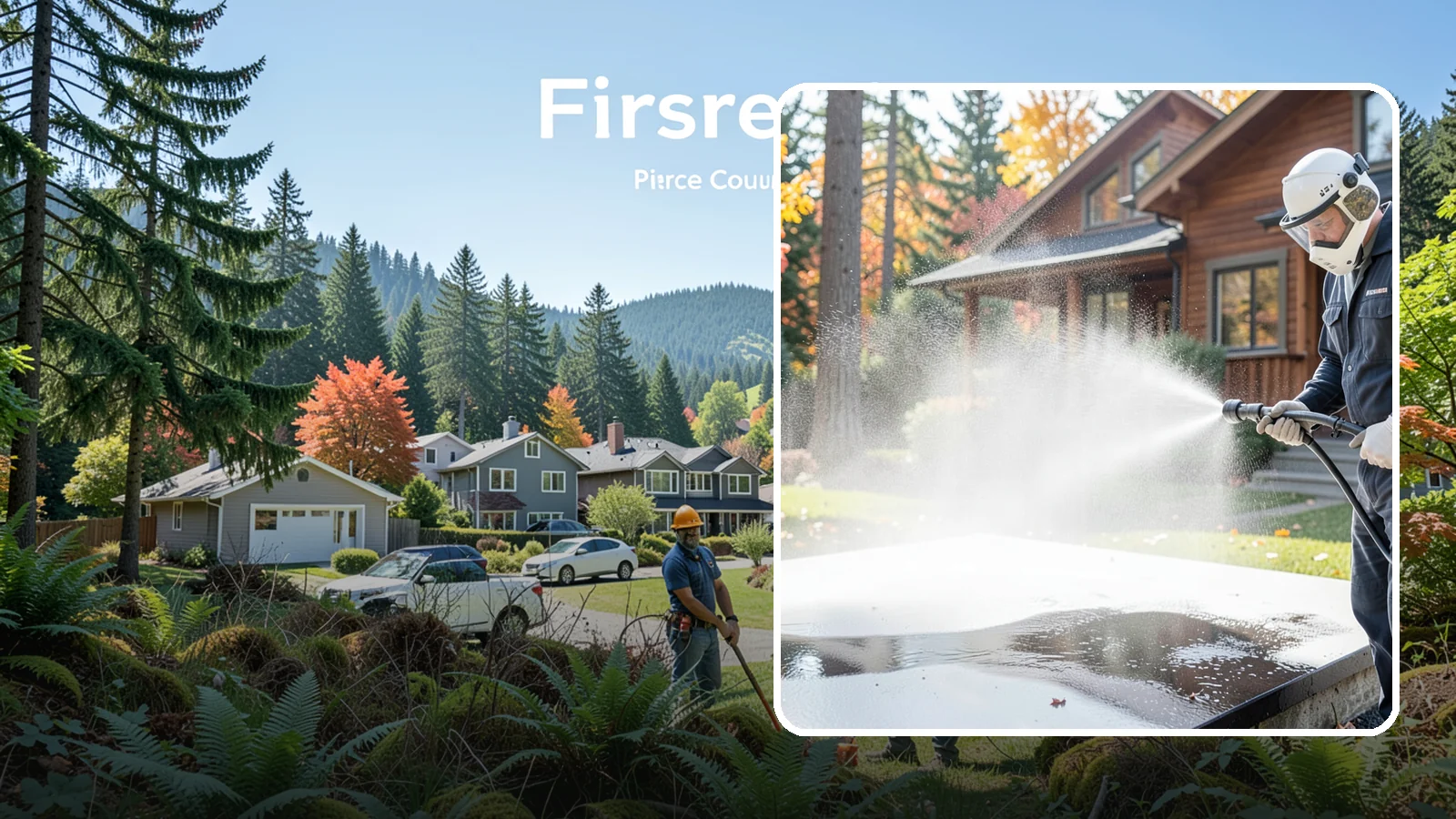 Hot Water Pressure Washing in Fircrest, Pierce County, WA - Hot water pressure washing uses heated water to cut through grease, oil, and stubborn grime that cold water cannot lift.