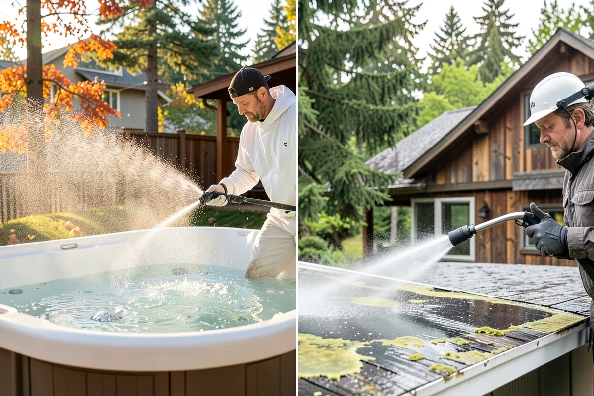 Hot Water Pressure Washing in Fircrest, Pierce County, WA - Identify the grease, oil, or heavy residue to be removed