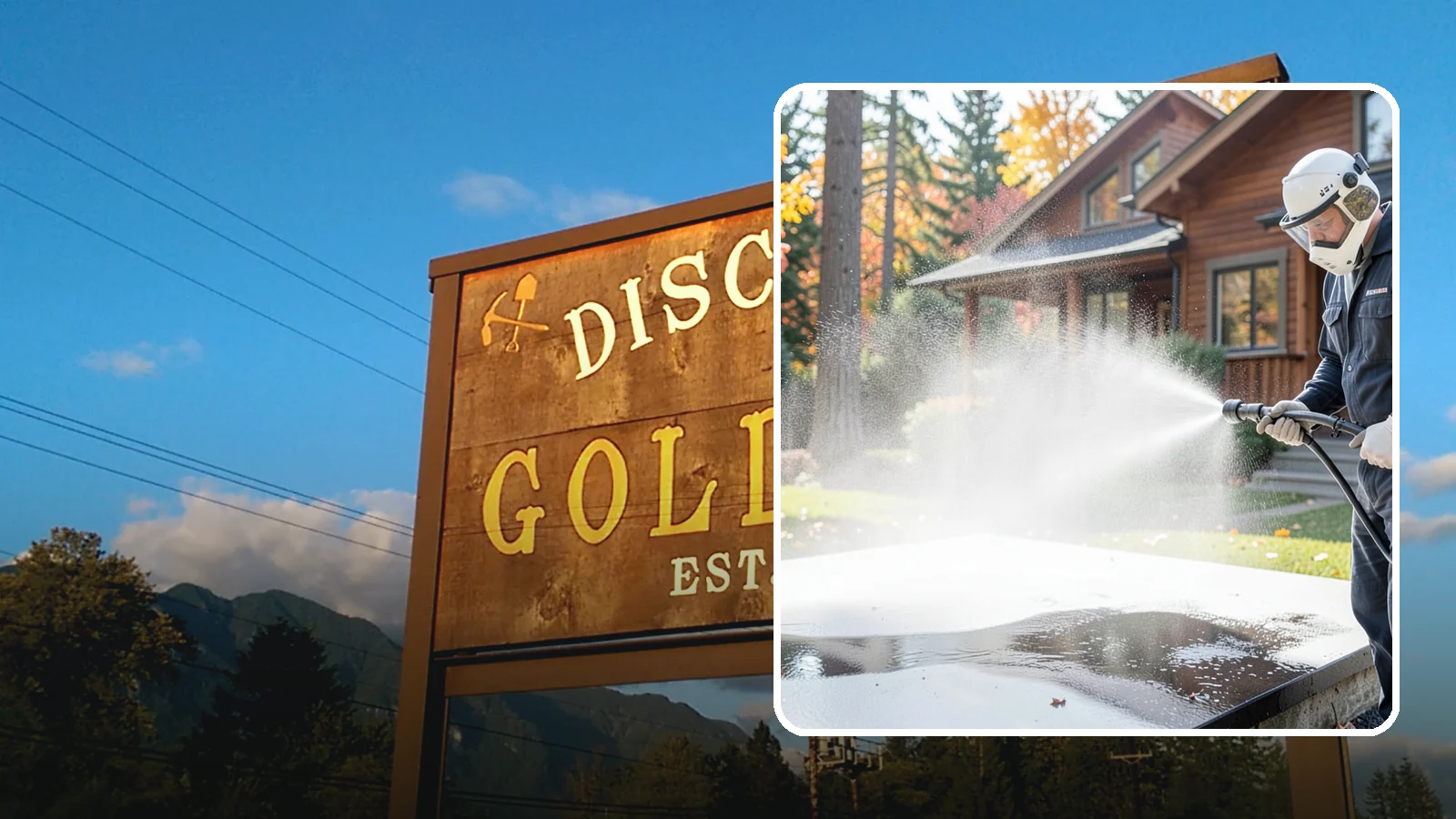 Hot Water Pressure Washing in Gold Bar, Snohomish County, WA - Hot water pressure washing uses heated water to cut through grease, oil, and stubborn grime that cold water cannot lift.