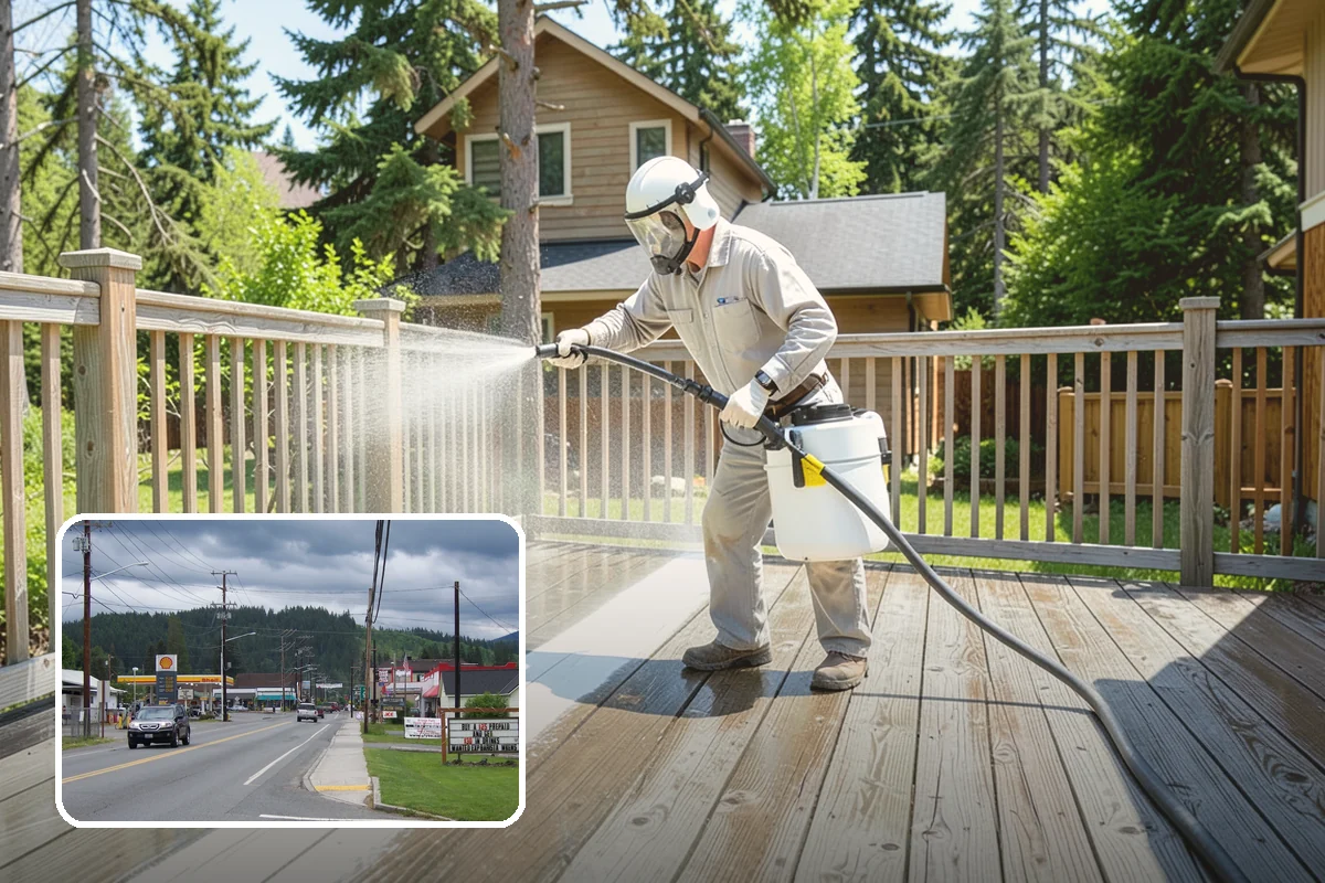 Hot Water Pressure Washing in Granite Falls, Snohomish County, WA - Cuts through grease and oil that cold water leaves behind