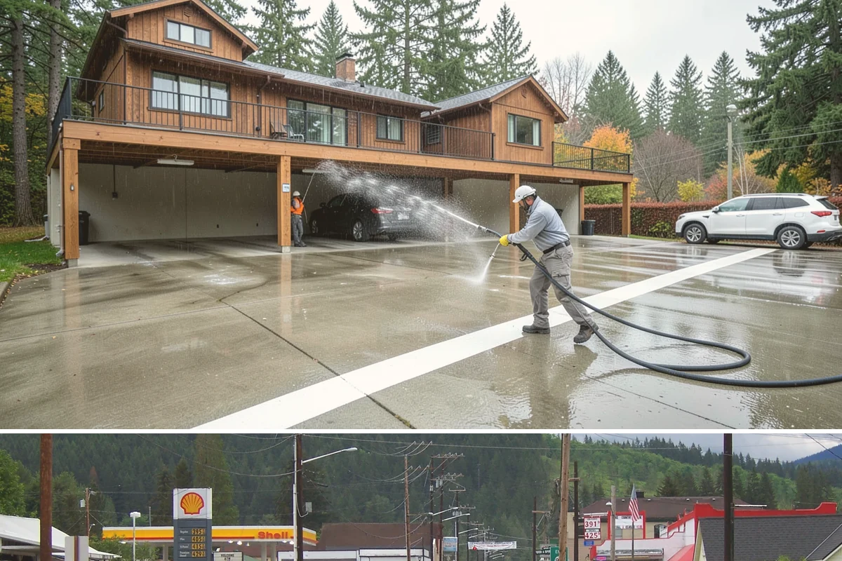 Hot Water Pressure Washing in Granite Falls, Snohomish County, WA - Available year-round, and particularly useful in cold months when heated water outperforms cold rinsing on stubborn grime.