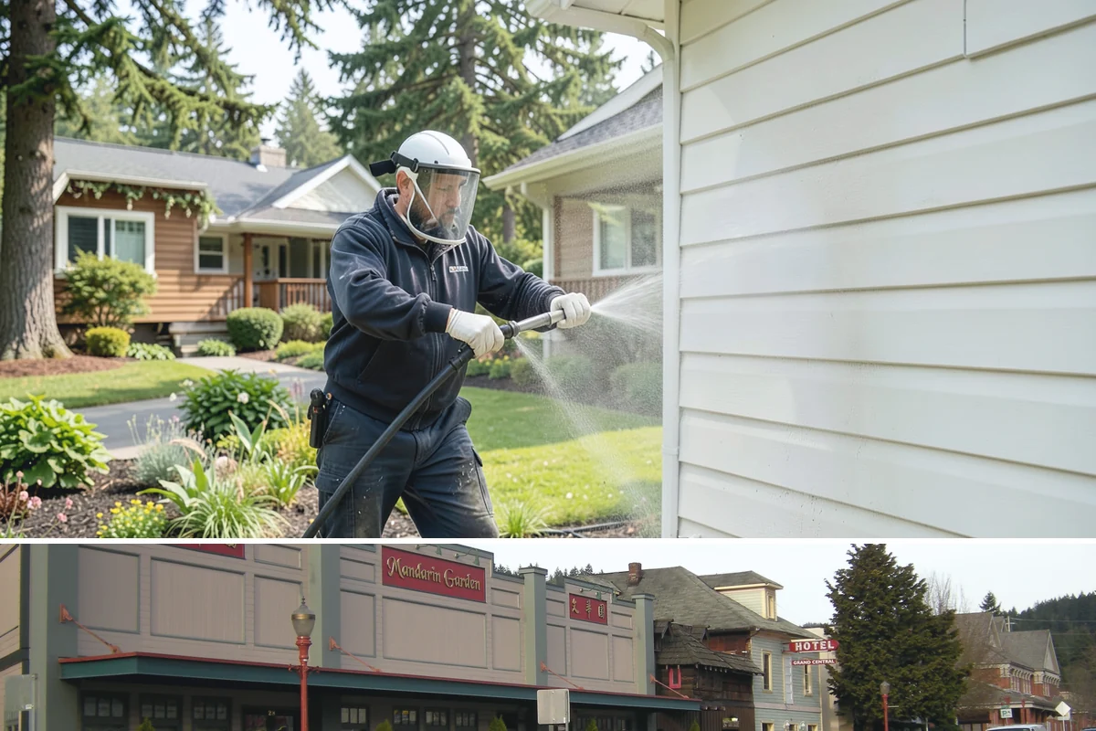 Hot Water Pressure Washing in Issaquah, King County, WA - Available year-round, and particularly useful in cold months when heated water outperforms cold rinsing on stubborn grime.