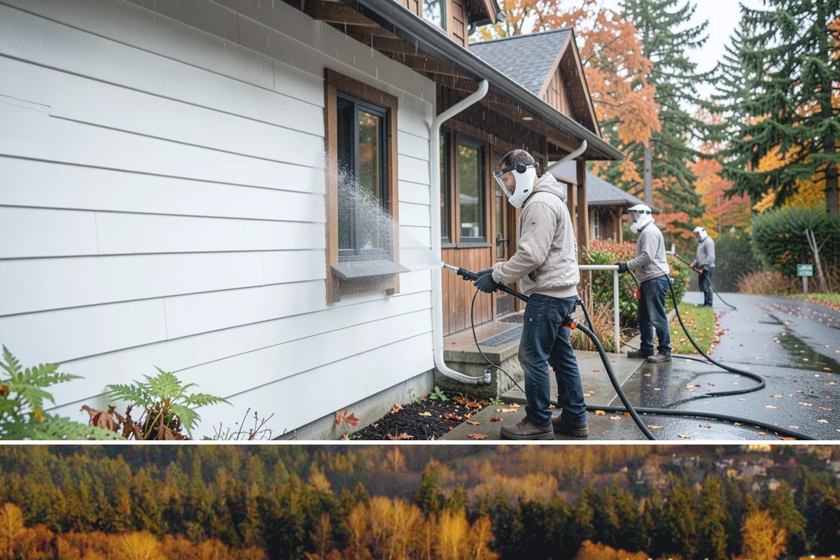 Hot Water Pressure Washing in Kenmore, King County, WA - Available year-round, and particularly useful in cold months when heated water outperforms cold rinsing on stubborn grime.
