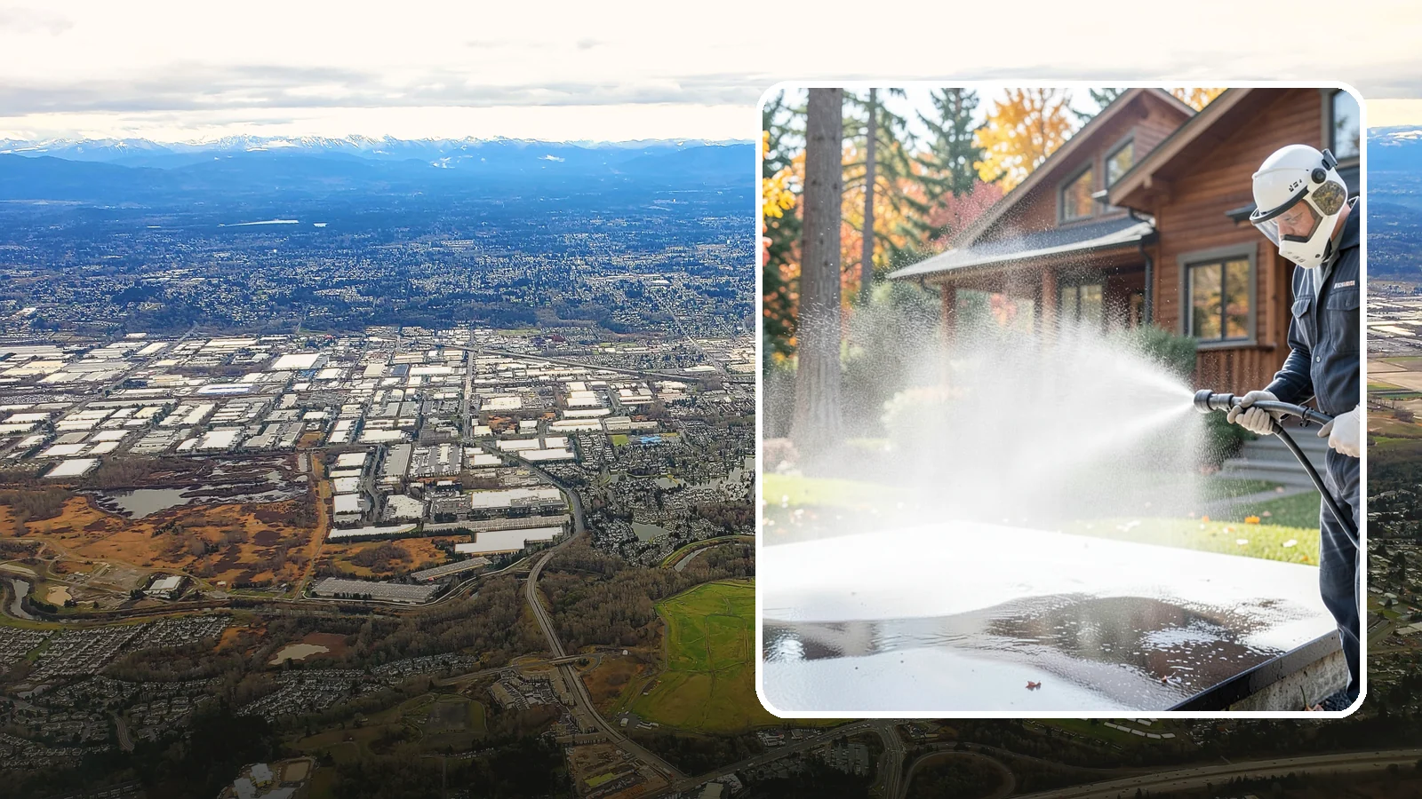 Hot Water Pressure Washing in Kent, King County, WA - Hot water pressure washing uses heated water to cut through grease, oil, and stubborn grime that cold water cannot lift.