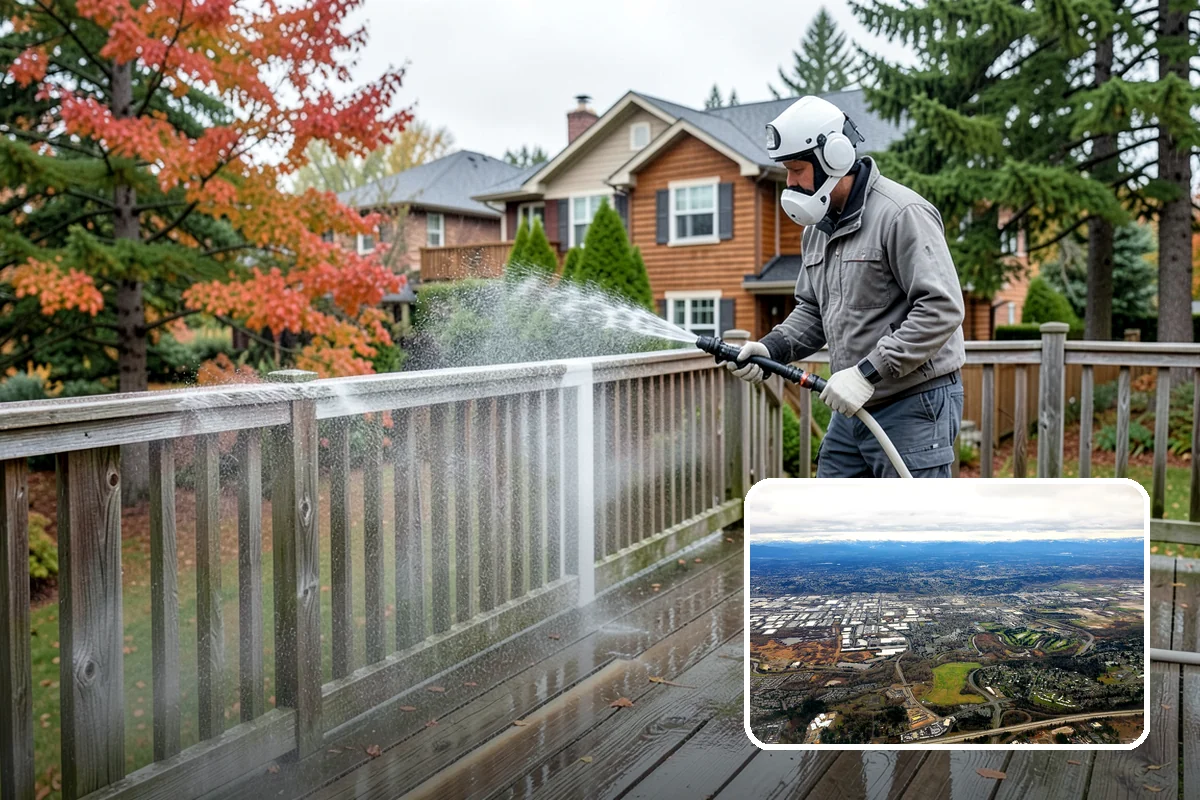 Hot Water Pressure Washing in Kent, King County, WA - Cuts through grease and oil that cold water leaves behind