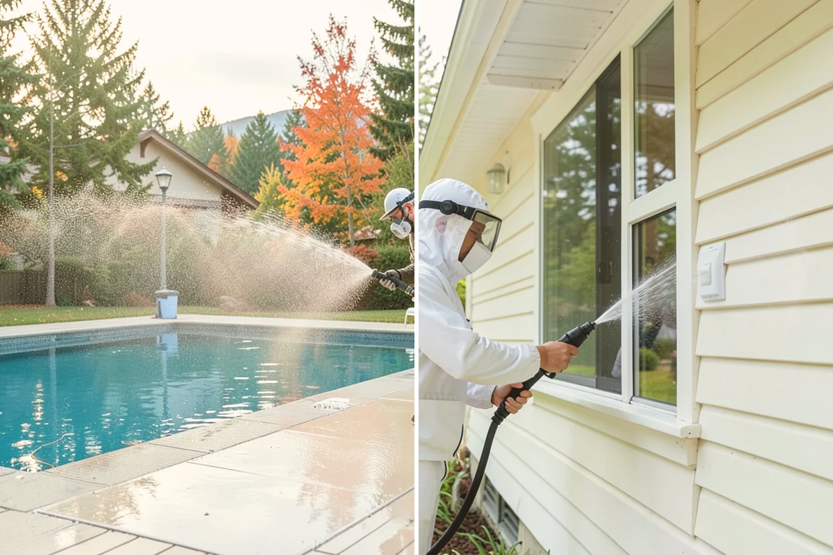Hot Water Pressure Washing in Kent, King County, WA - Identify the grease, oil, or heavy residue to be removed