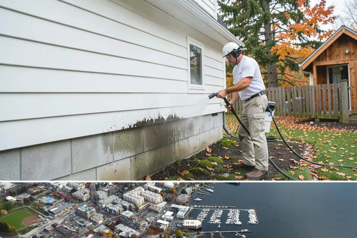 Hot Water Pressure Washing in Kirkland, King County, WA - Available year-round, and particularly useful in cold months when heated water outperforms cold rinsing on stubborn grime.