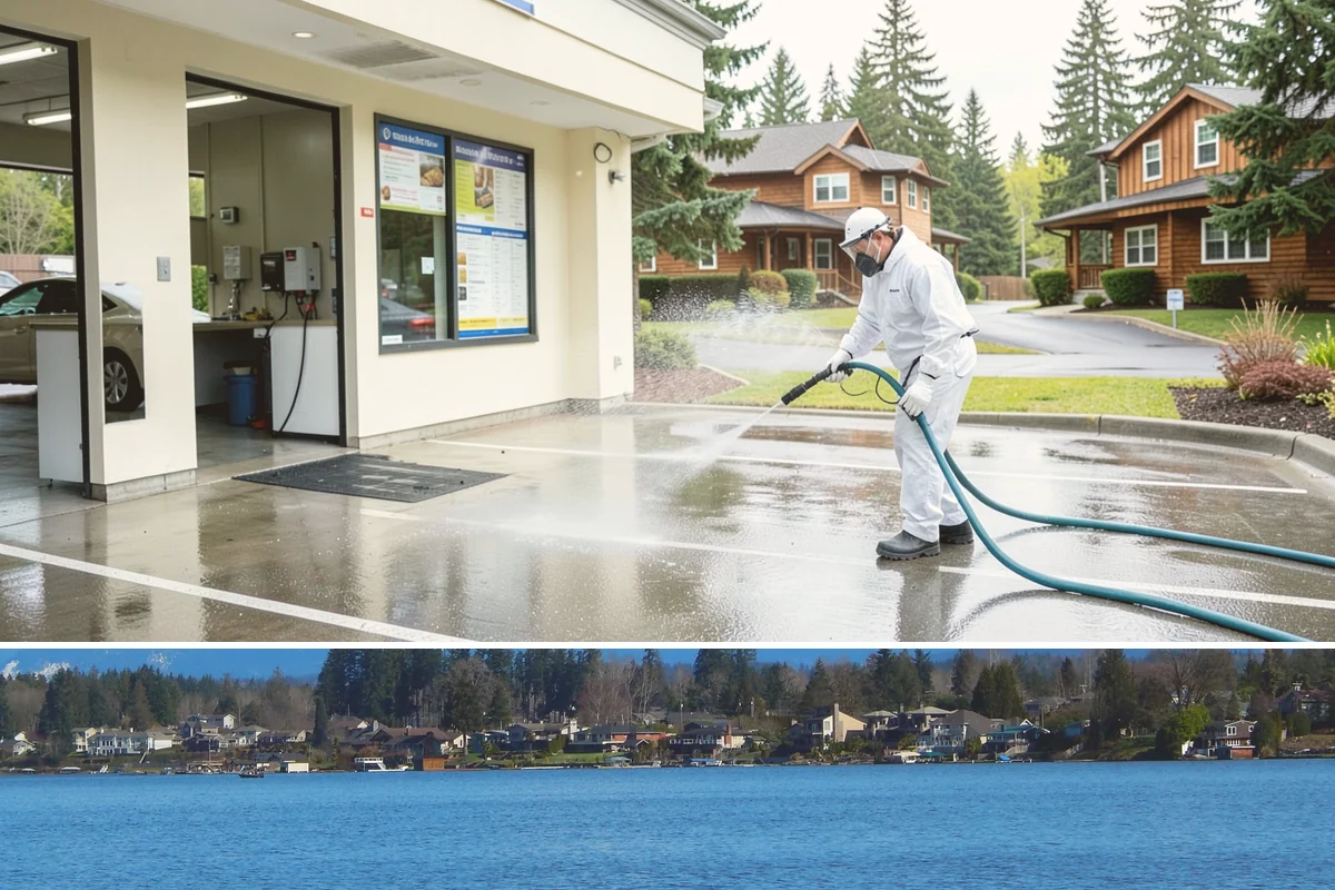 Hot Water Pressure Washing in Lake Stevens, Snohomish County, WA - Available year-round, and particularly useful in cold months when heated water outperforms cold rinsing on stubborn grime.