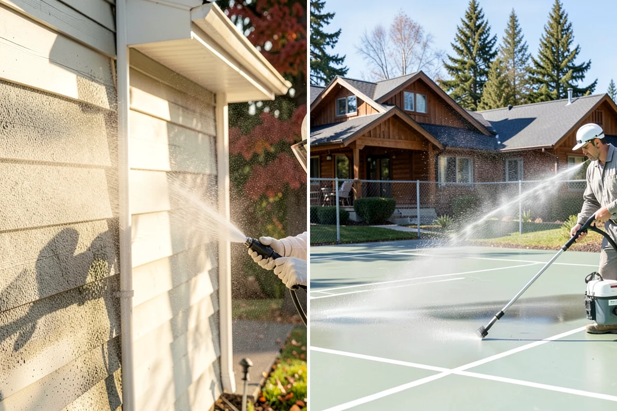 Hot Water Pressure Washing in Lakewood, Pierce County, WA - Identify the grease, oil, or heavy residue to be removed
