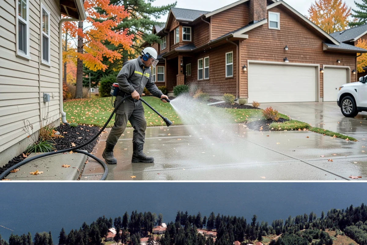 Hot Water Pressure Washing in Lakewood, Pierce County, WA - Available year-round, and particularly useful in cold months when heated water outperforms cold rinsing on stubborn grime.