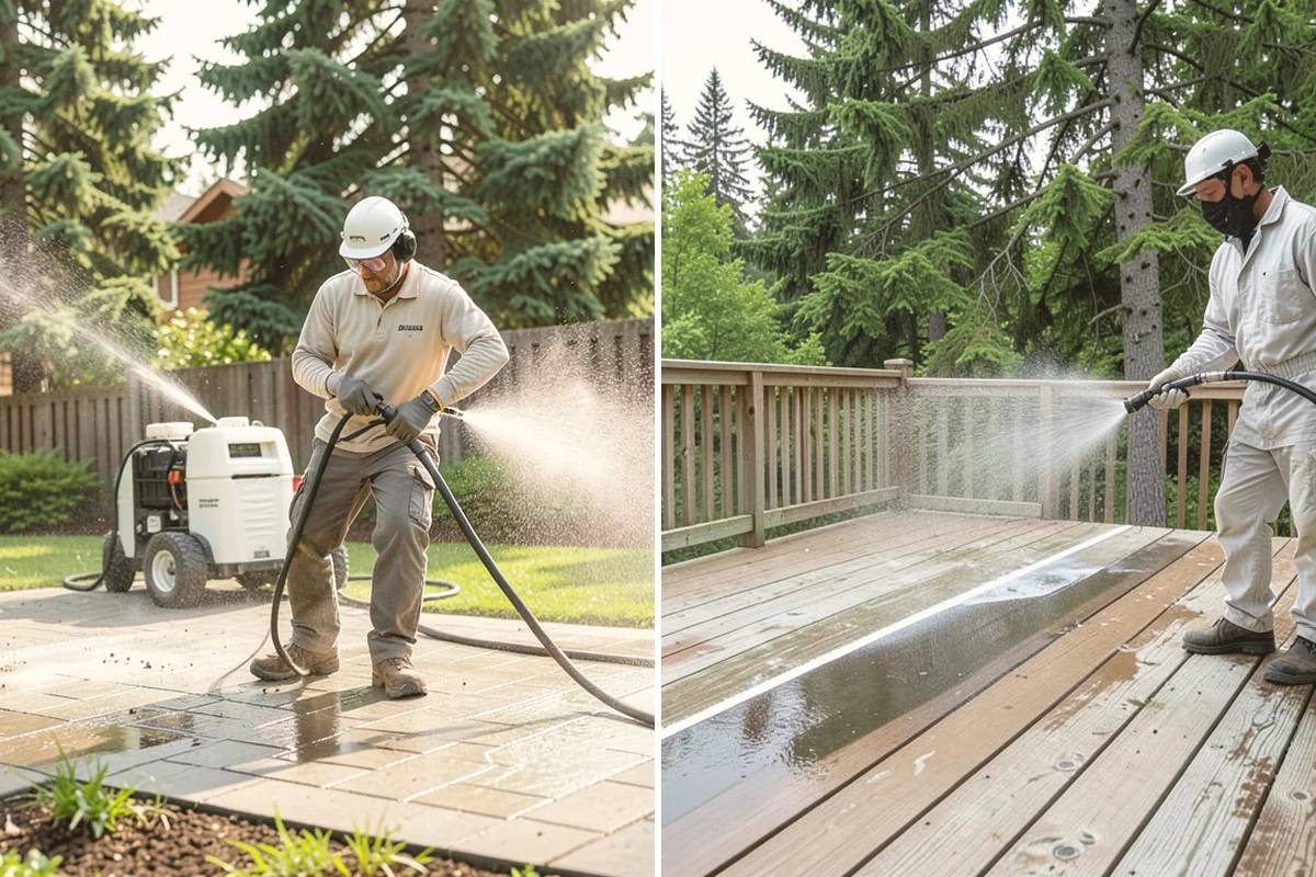 Hot Water Pressure Washing in Langley, Island County, WA - Identify the grease, oil, or heavy residue to be removed