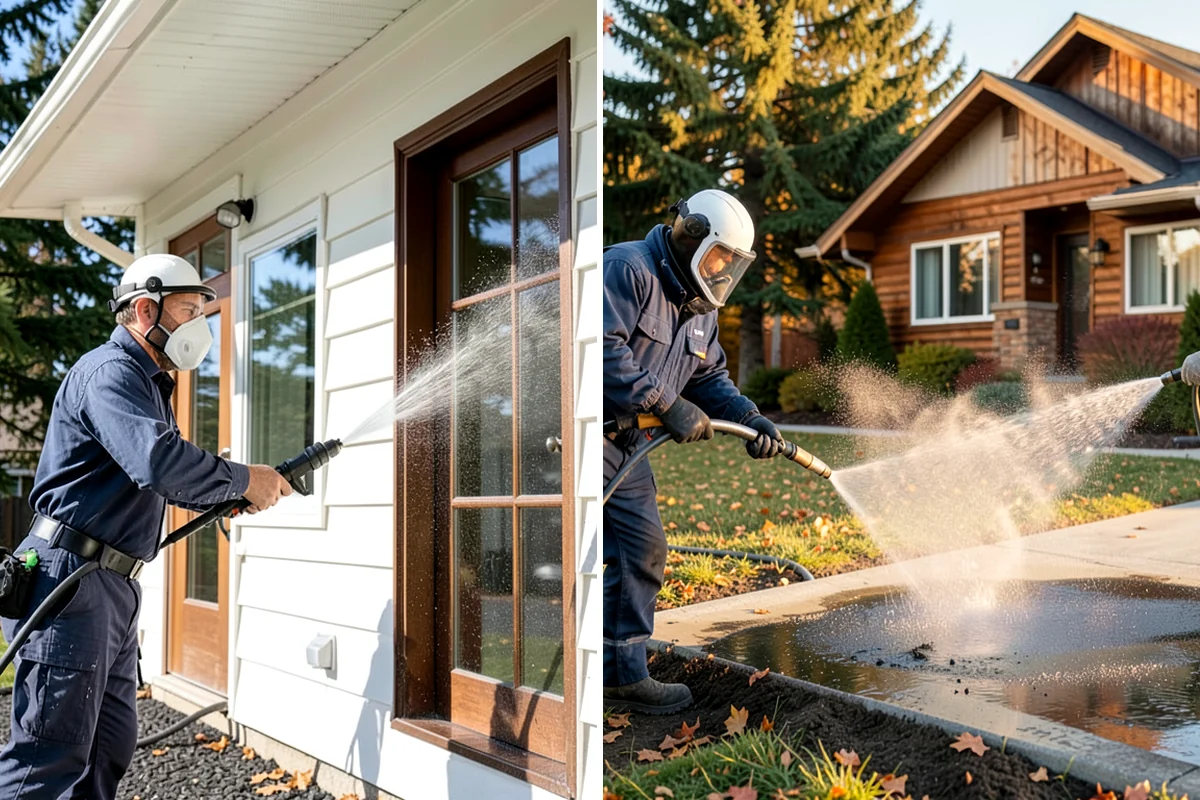 Hot Water Pressure Washing in Lyman, Skagit County, WA - Identify the grease, oil, or heavy residue to be removed