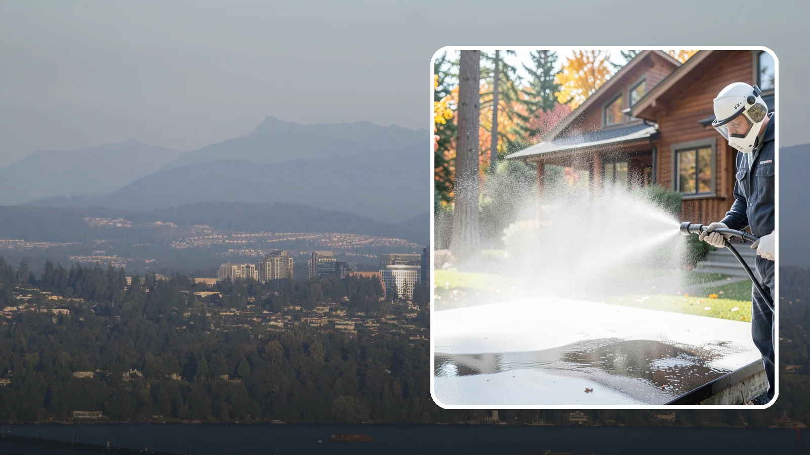 Hot Water Pressure Washing in Medina, King County, WA - Hot water pressure washing uses heated water to cut through grease, oil, and stubborn grime that cold water cannot lift.