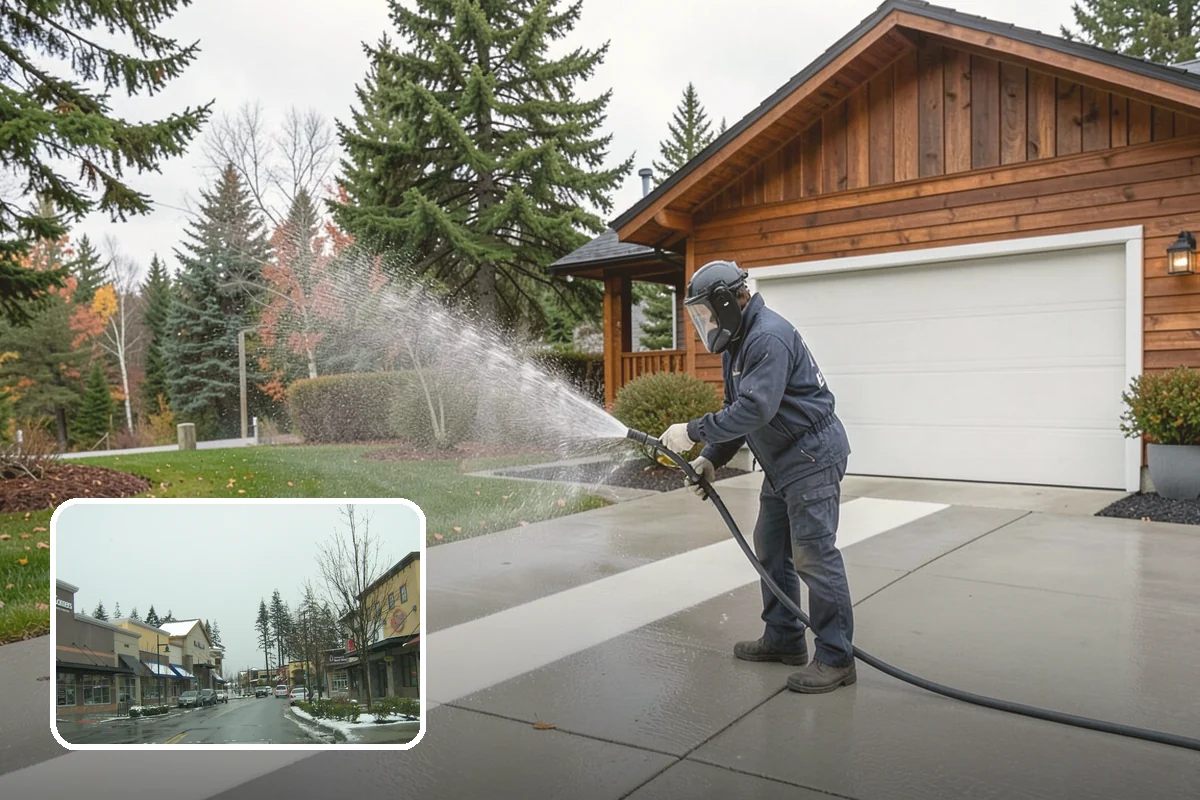 Hot Water Pressure Washing in Mill Creek, Snohomish County, WA - Cuts through grease and oil that cold water leaves behind