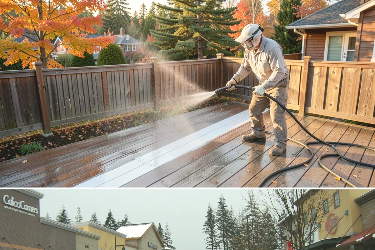 Hot Water Pressure Washing in Mill Creek, Snohomish County, WA - Available year-round, and particularly useful in cold months when heated water outperforms cold rinsing on stubborn grime.