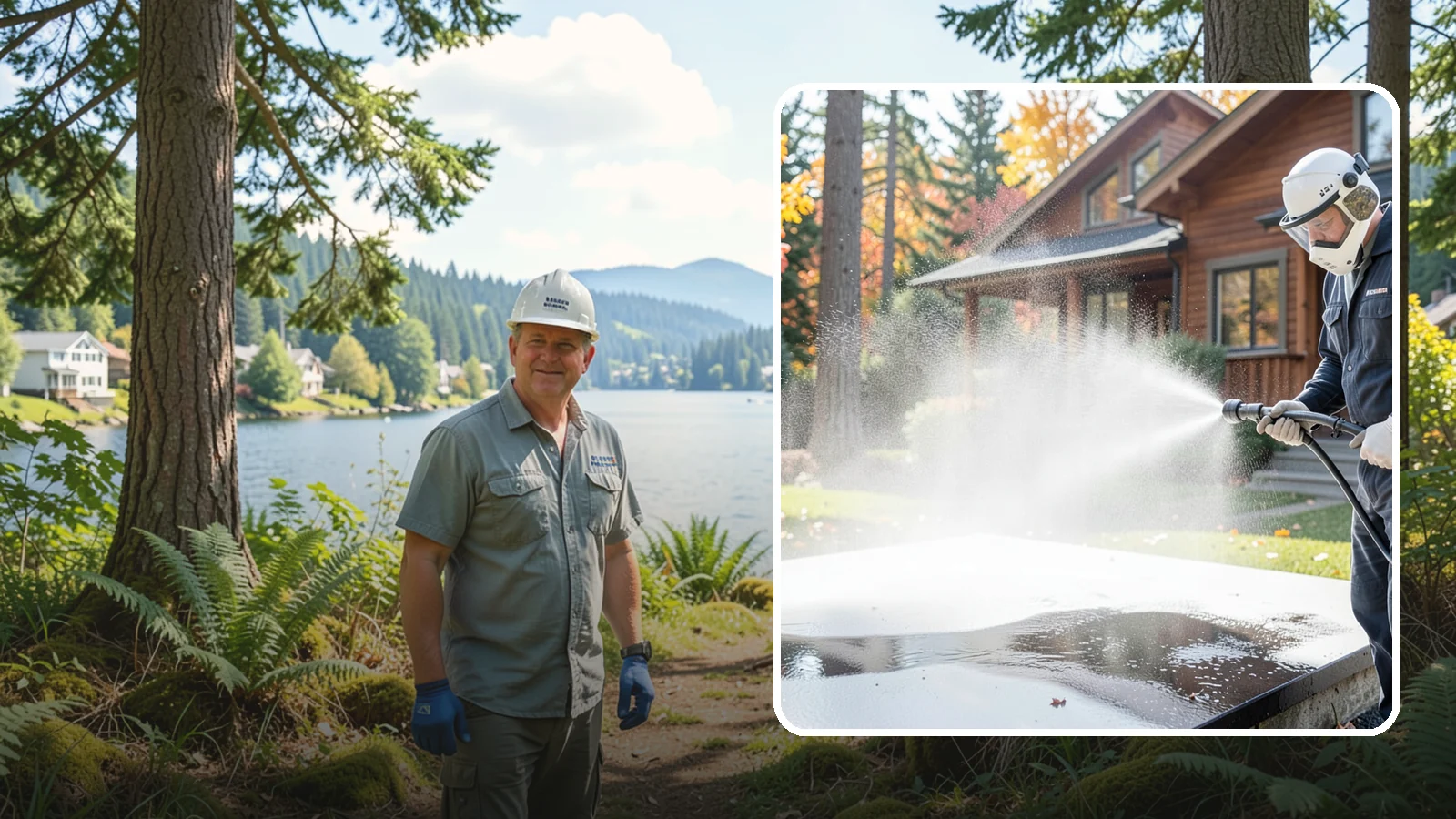 Hot Water Pressure Washing in Milton, King County, WA - Hot water pressure washing uses heated water to cut through grease, oil, and stubborn grime that cold water cannot lift.