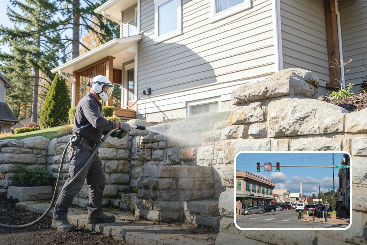 Hot Water Pressure Washing in Monroe, Snohomish County, WA - Cuts through grease and oil that cold water leaves behind