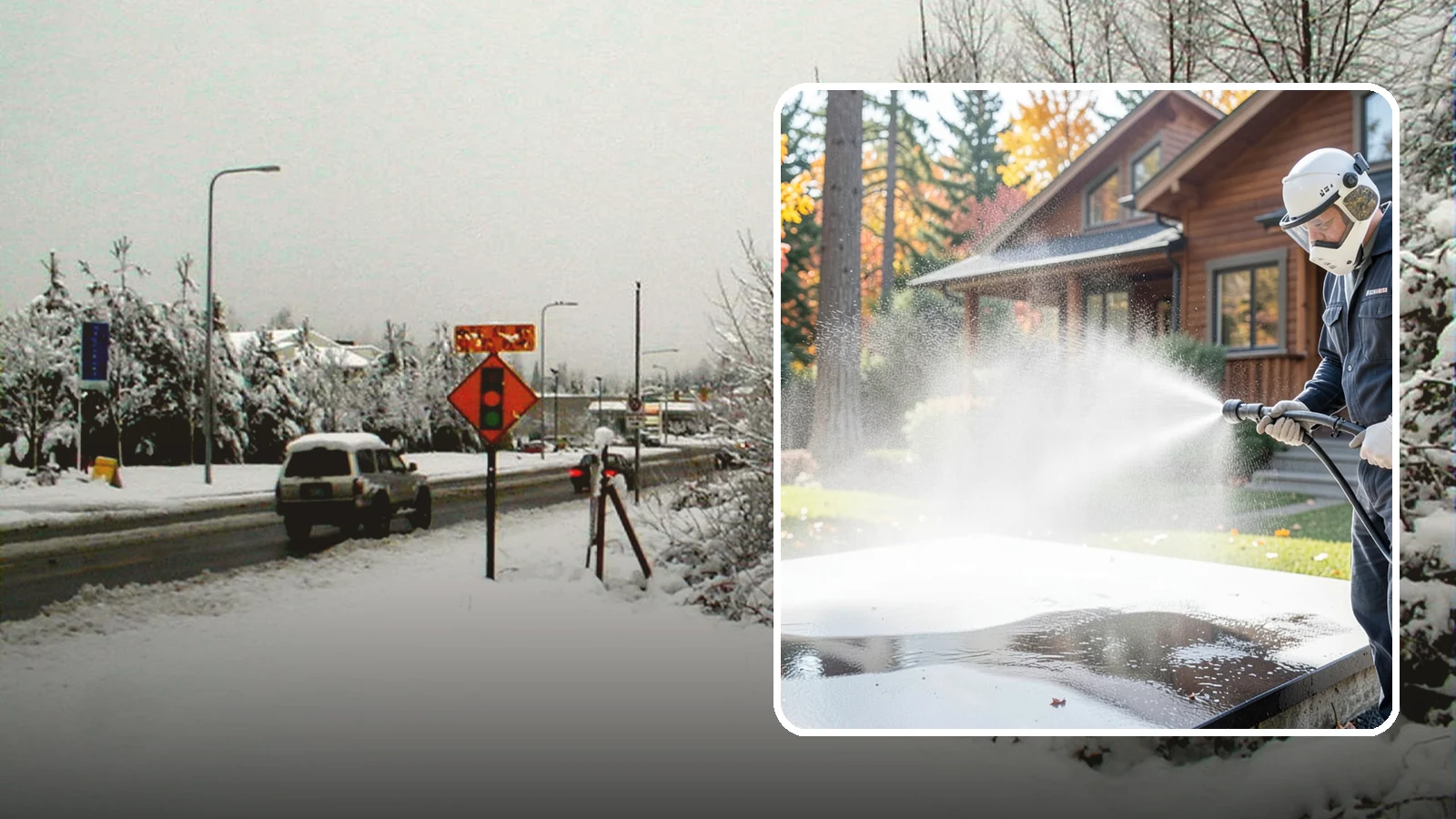 Hot Water Pressure Washing in Newcastle, King County, WA - Hot water pressure washing uses heated water to cut through grease, oil, and stubborn grime that cold water cannot lift.