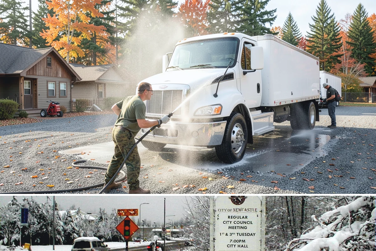 Hot Water Pressure Washing in Newcastle, King County, WA - Available year-round, and particularly useful in cold months when heated water outperforms cold rinsing on stubborn grime.