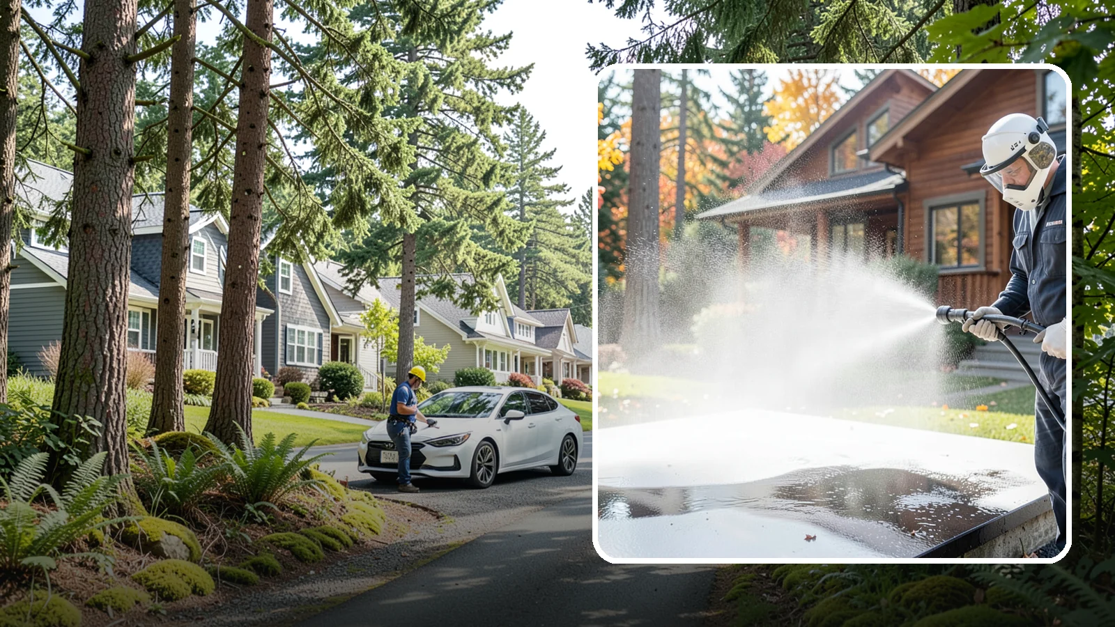 Hot Water Pressure Washing in Normandy Park, King County, WA - Hot water pressure washing uses heated water to cut through grease, oil, and stubborn grime that cold water cannot lift.