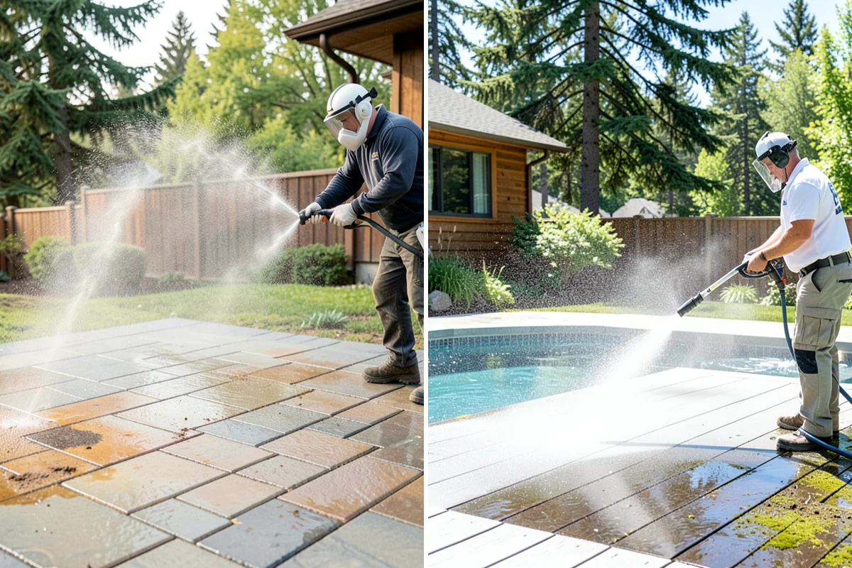 Hot Water Pressure Washing in Normandy Park, King County, WA - Identify the grease, oil, or heavy residue to be removed