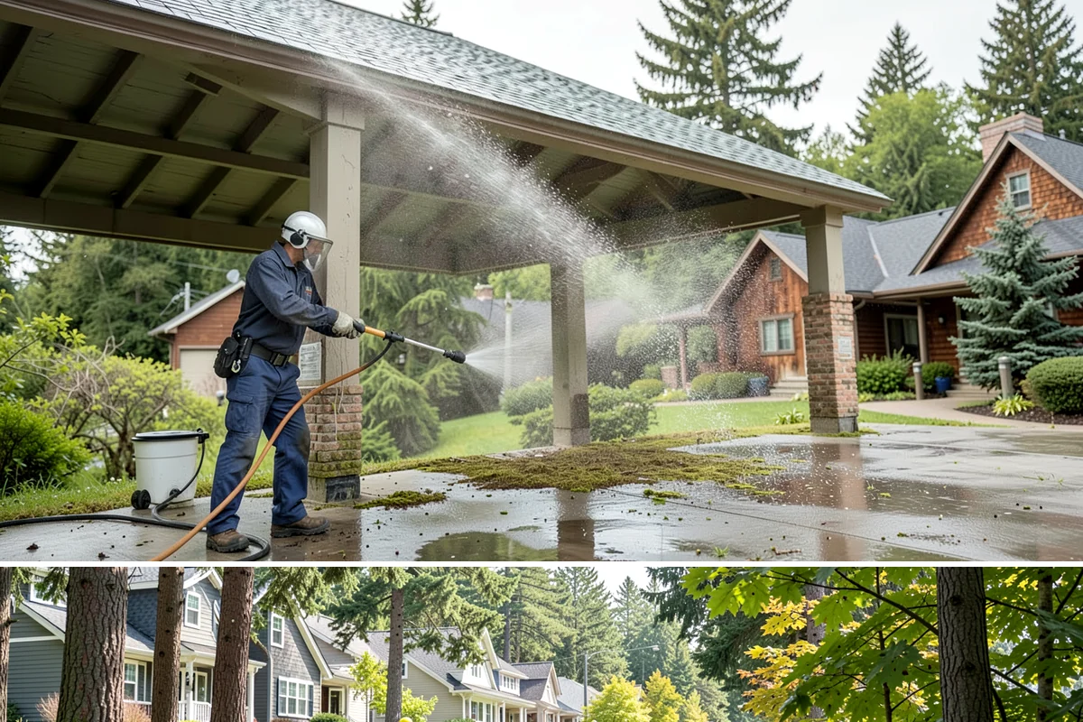 Hot Water Pressure Washing in Normandy Park, King County, WA - Available year-round, and particularly useful in cold months when heated water outperforms cold rinsing on stubborn grime.