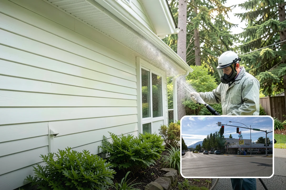 Hot Water Pressure Washing in North Bend, King County, WA - Cuts through grease and oil that cold water leaves behind