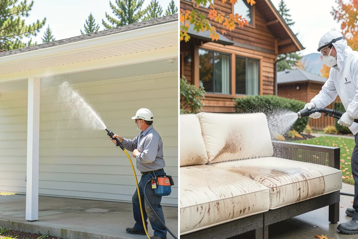 Hot Water Pressure Washing in North Bend, King County, WA - Identify the grease, oil, or heavy residue to be removed