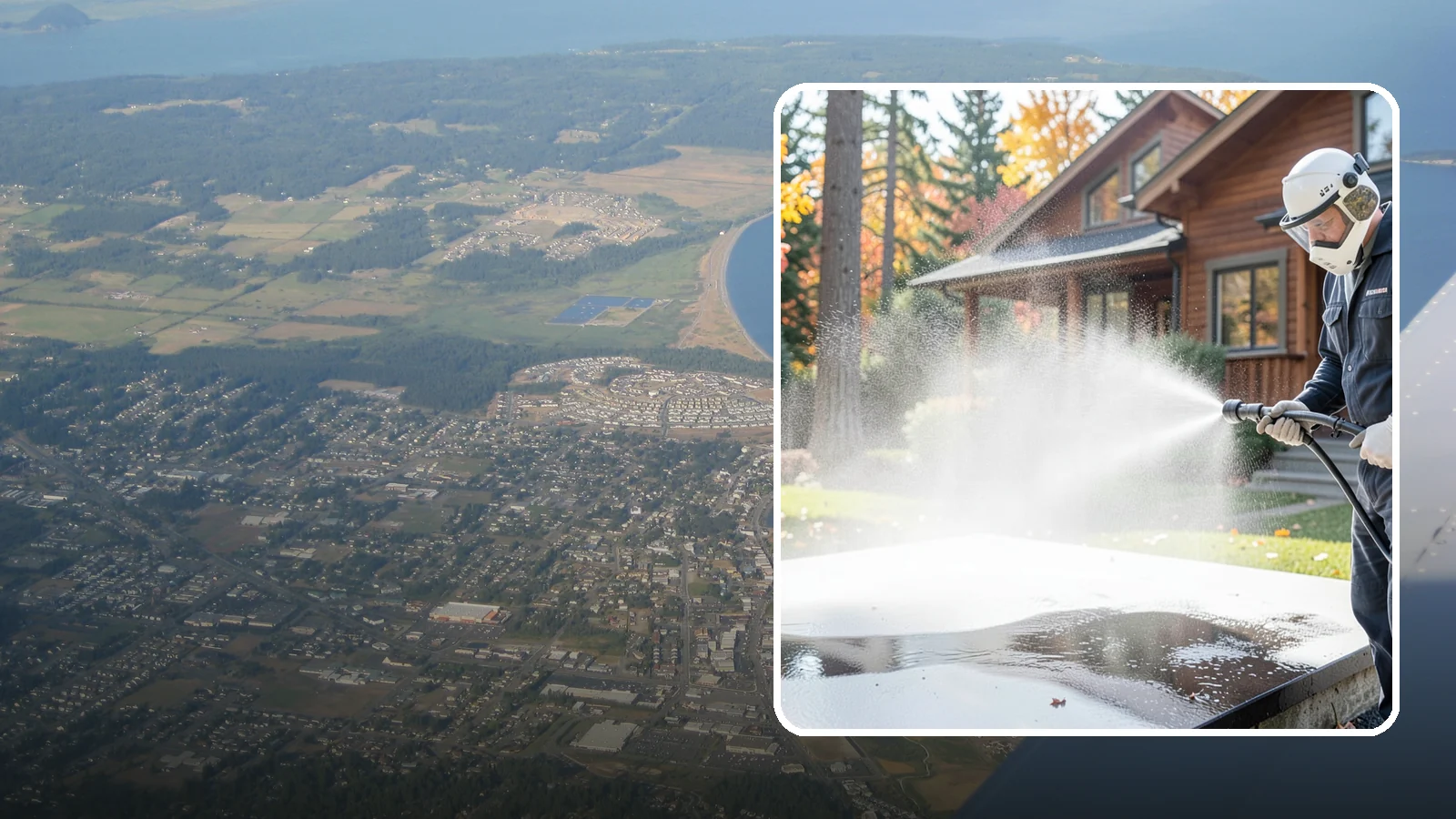 Hot Water Pressure Washing in Oak Harbor, Island County, WA - Hot water pressure washing uses heated water to cut through grease, oil, and stubborn grime that cold water cannot lift.