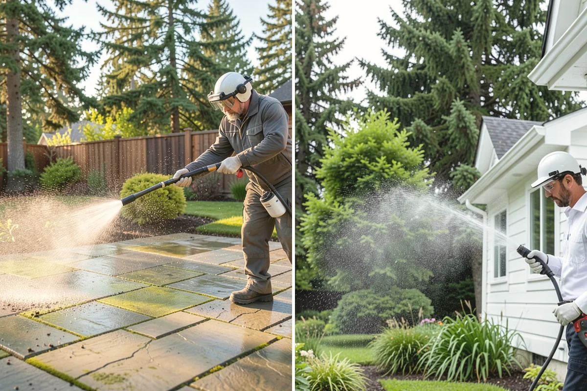 Hot Water Pressure Washing in Oak Harbor, Island County, WA - Identify the grease, oil, or heavy residue to be removed