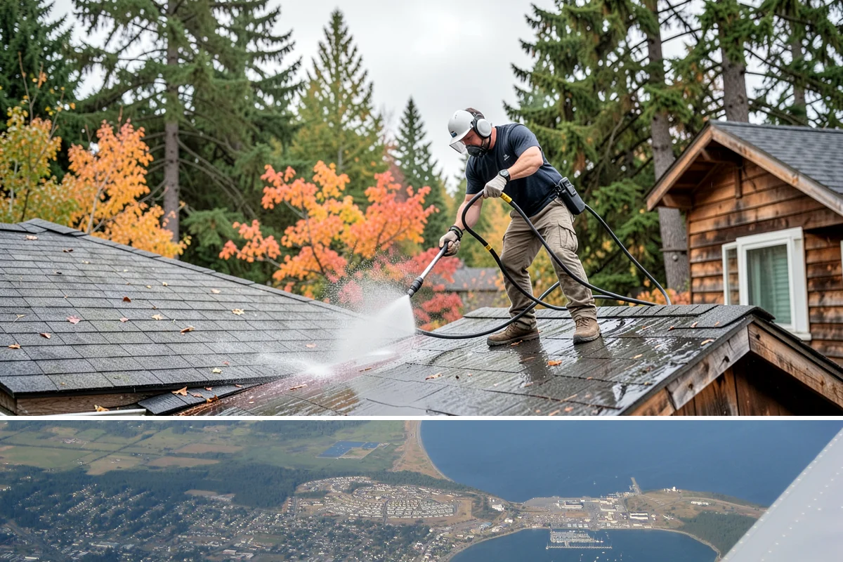 Hot Water Pressure Washing in Oak Harbor, Island County, WA - Available year-round, and particularly useful in cold months when heated water outperforms cold rinsing on stubborn grime.