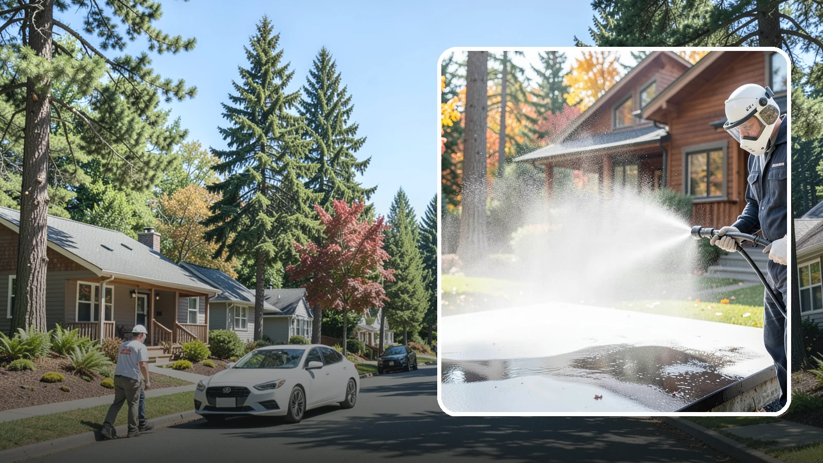 Hot Water Pressure Washing in Orting, Pierce County, WA - Hot water pressure washing uses heated water to cut through grease, oil, and stubborn grime that cold water cannot lift.