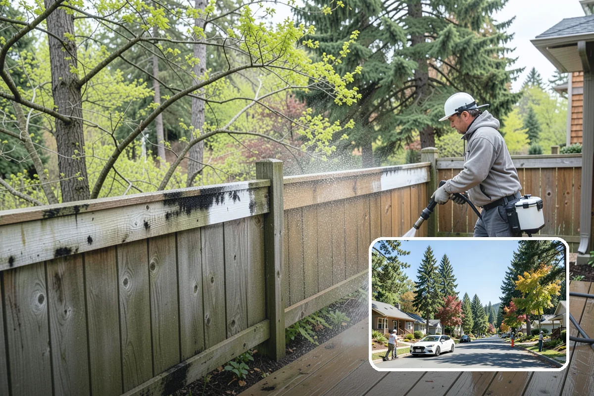 Hot Water Pressure Washing in Orting, Pierce County, WA - Cuts through grease and oil that cold water leaves behind