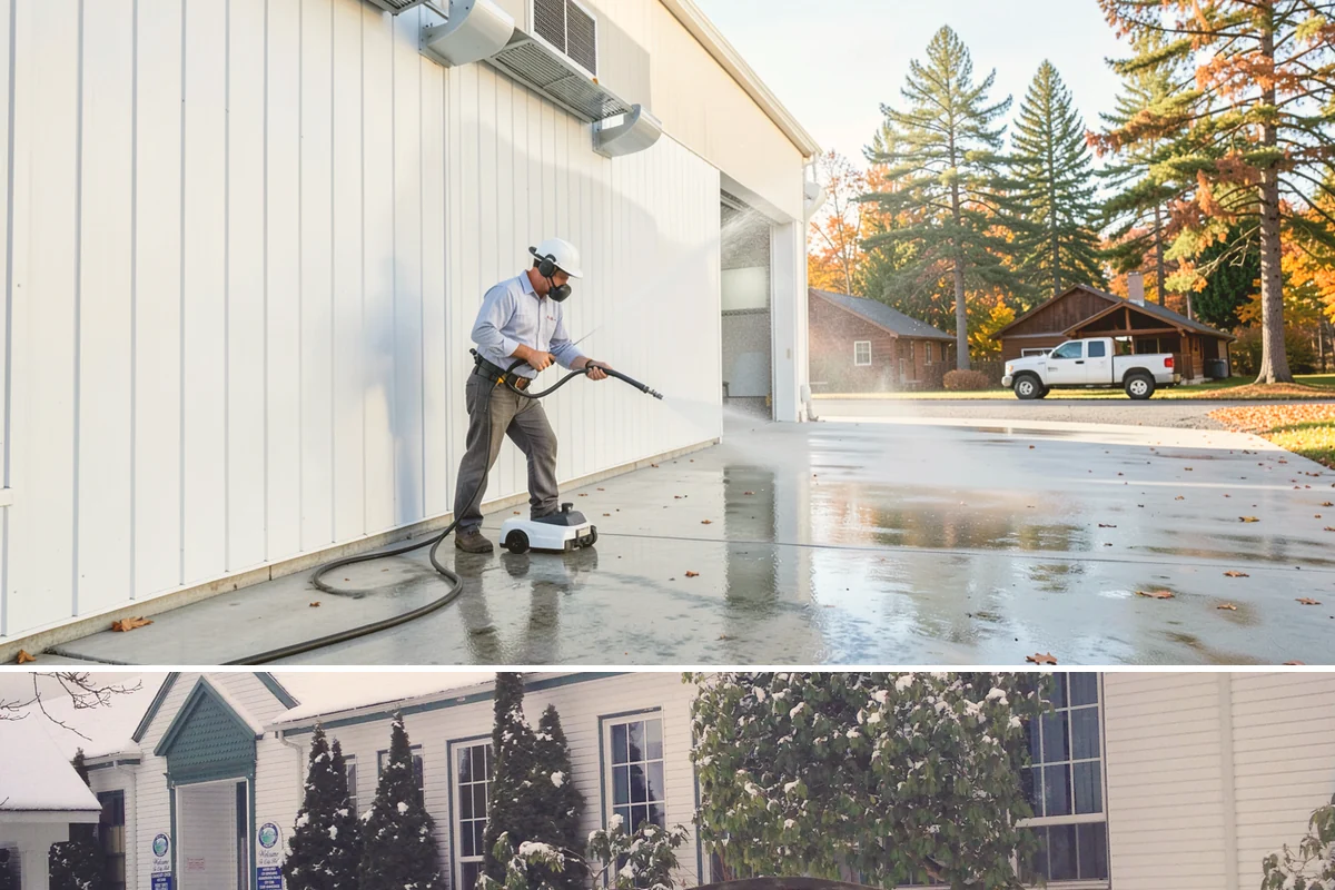 Hot Water Pressure Washing in Pacific, King County, WA - Available year-round, and particularly useful in cold months when heated water outperforms cold rinsing on stubborn grime.