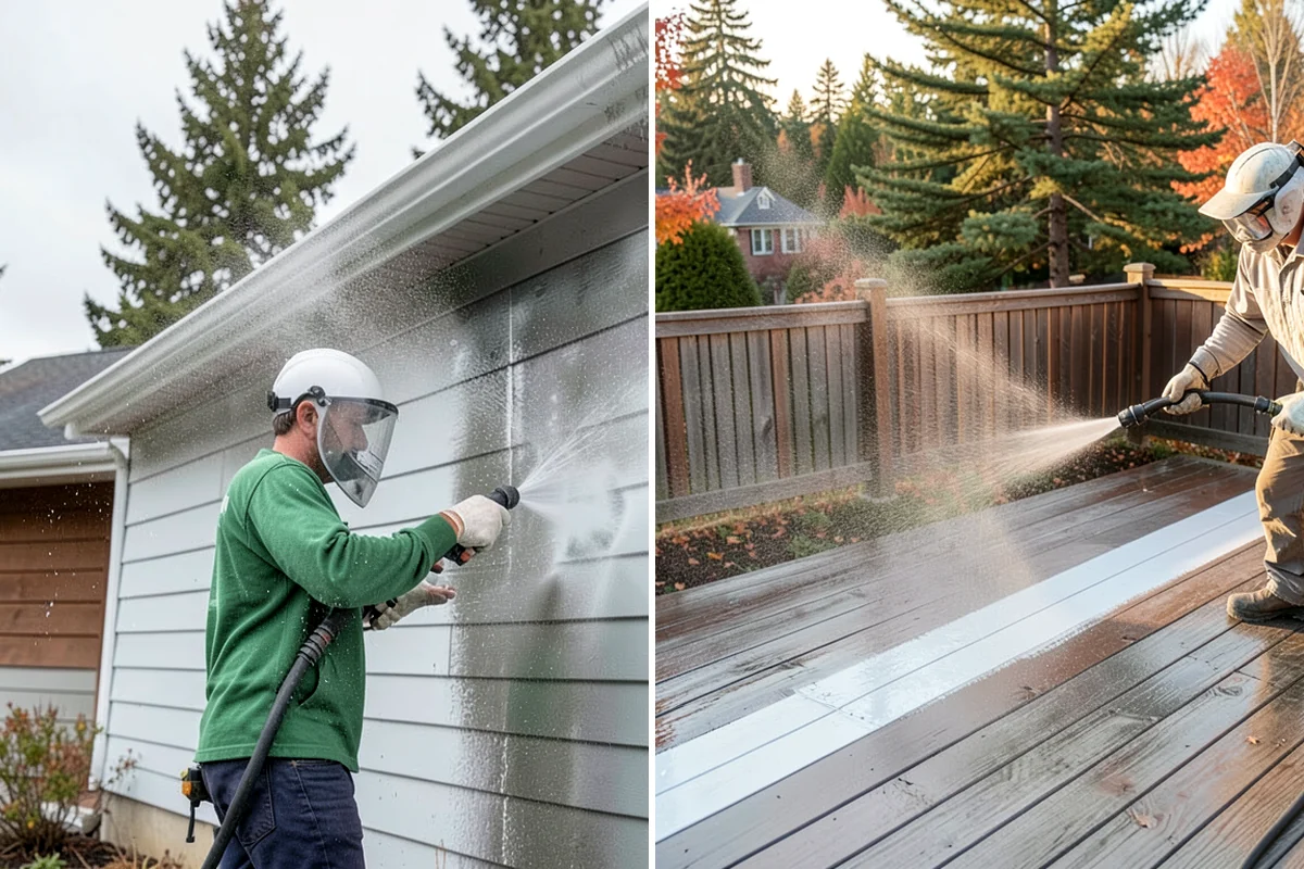 Hot Water Pressure Washing in Puyallup, Pierce County, WA - Identify the grease, oil, or heavy residue to be removed