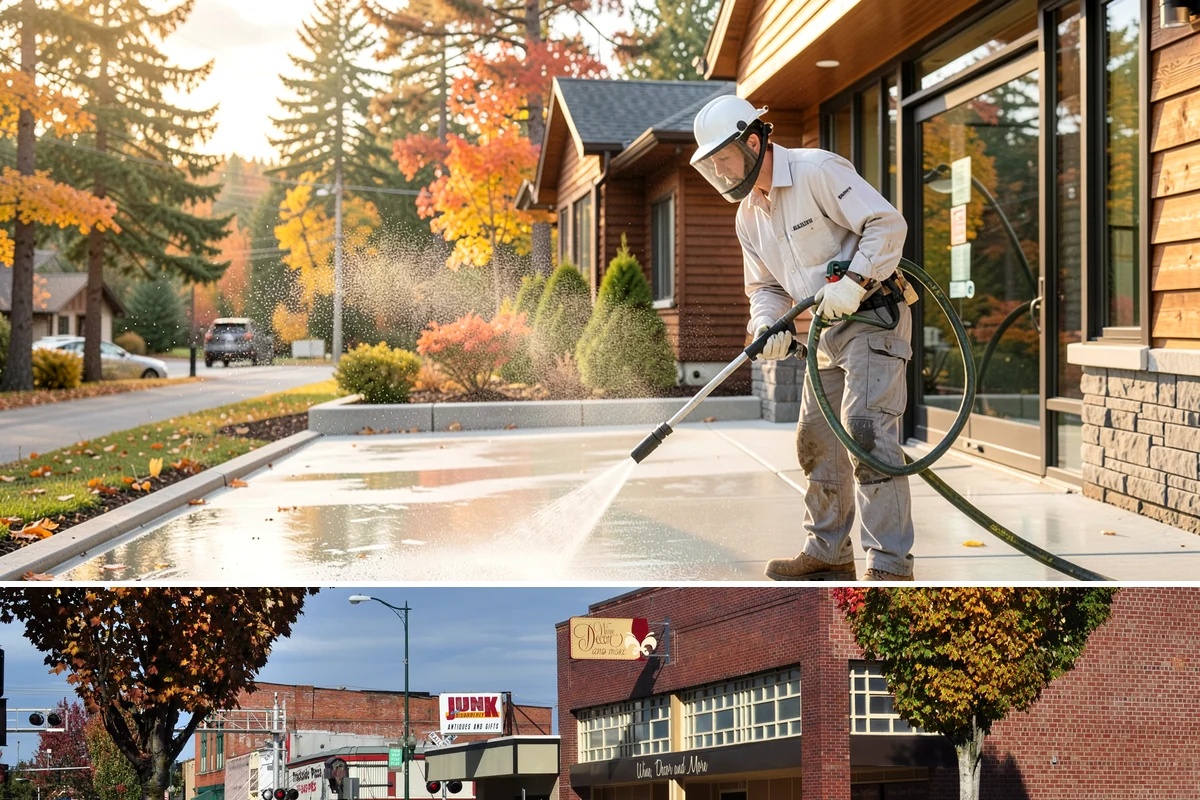 Hot Water Pressure Washing in Puyallup, Pierce County, WA - Available year-round, and particularly useful in cold months when heated water outperforms cold rinsing on stubborn grime.