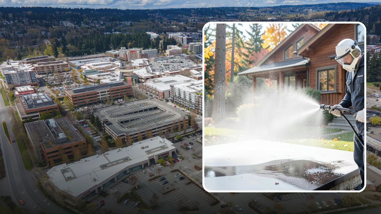 Hot Water Pressure Washing in Redmond, King County, WA - Hot water pressure washing uses heated water to cut through grease, oil, and stubborn grime that cold water cannot lift.