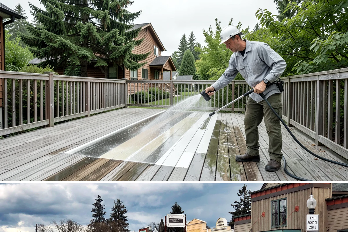 Hot Water Pressure Washing in Roy, Pierce County, WA - Available year-round, and particularly useful in cold months when heated water outperforms cold rinsing on stubborn grime.