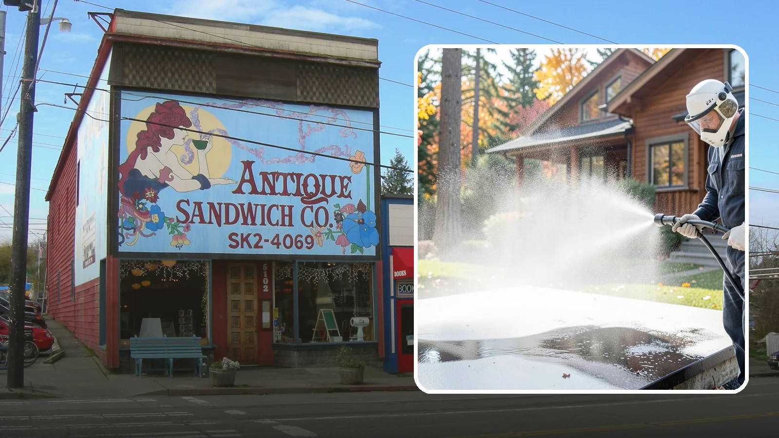 Hot Water Pressure Washing in Ruston, Pierce County, WA - Hot water pressure washing uses heated water to cut through grease, oil, and stubborn grime that cold water cannot lift.