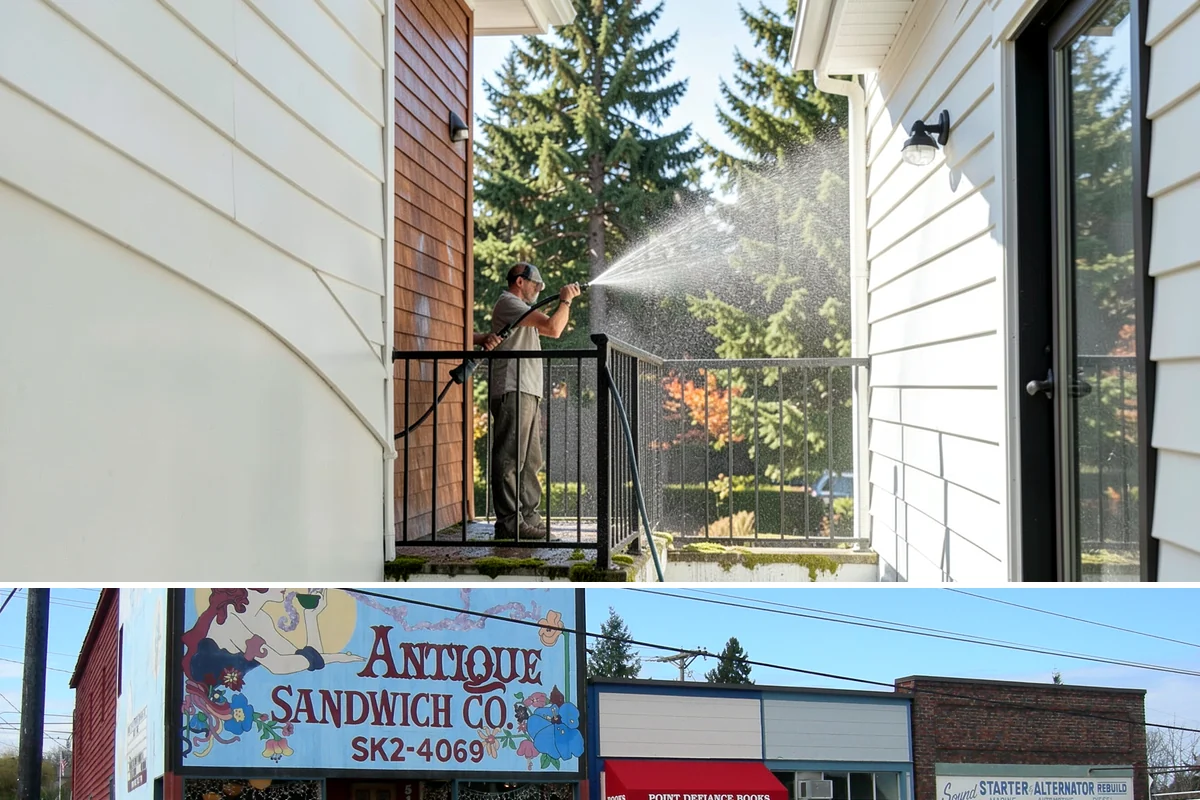 Hot Water Pressure Washing in Ruston, Pierce County, WA - Available year-round, and particularly useful in cold months when heated water outperforms cold rinsing on stubborn grime.
