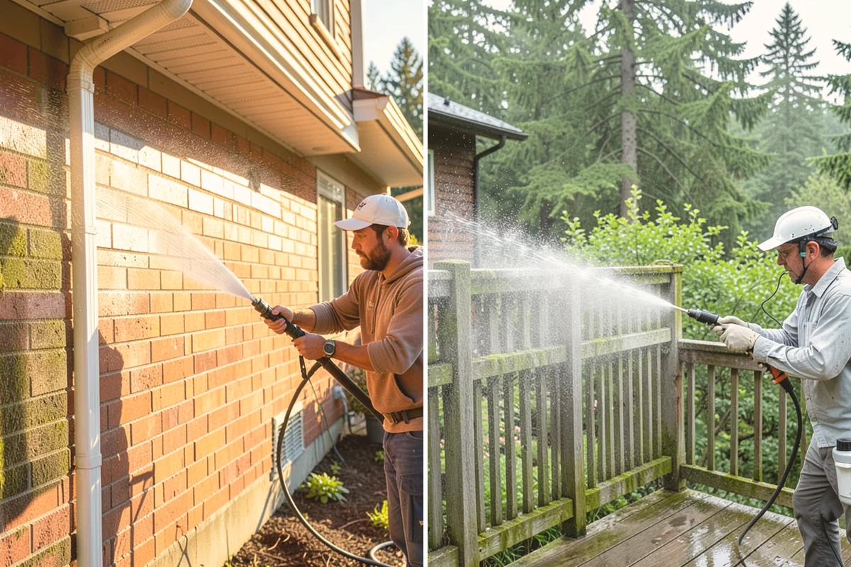 Hot Water Pressure Washing in Sammamish, King County, WA - Identify the grease, oil, or heavy residue to be removed