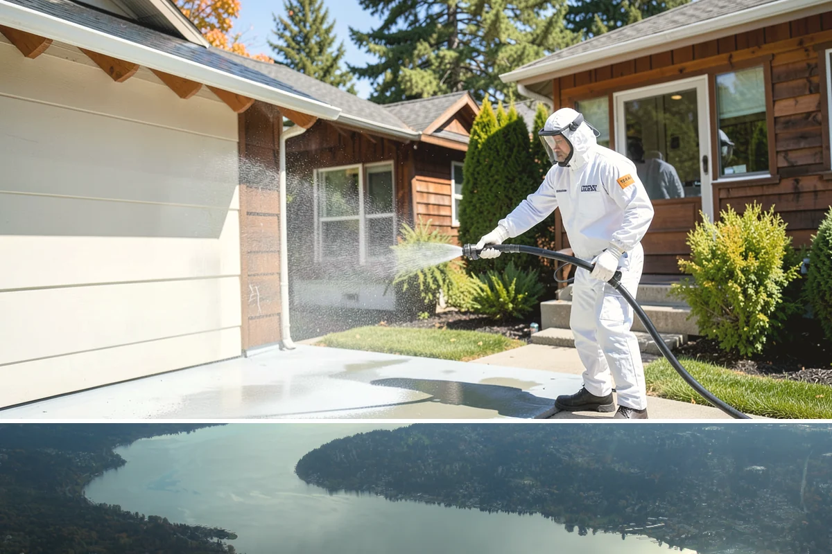 Hot Water Pressure Washing in Sammamish, King County, WA - Available year-round, and particularly useful in cold months when heated water outperforms cold rinsing on stubborn grime.