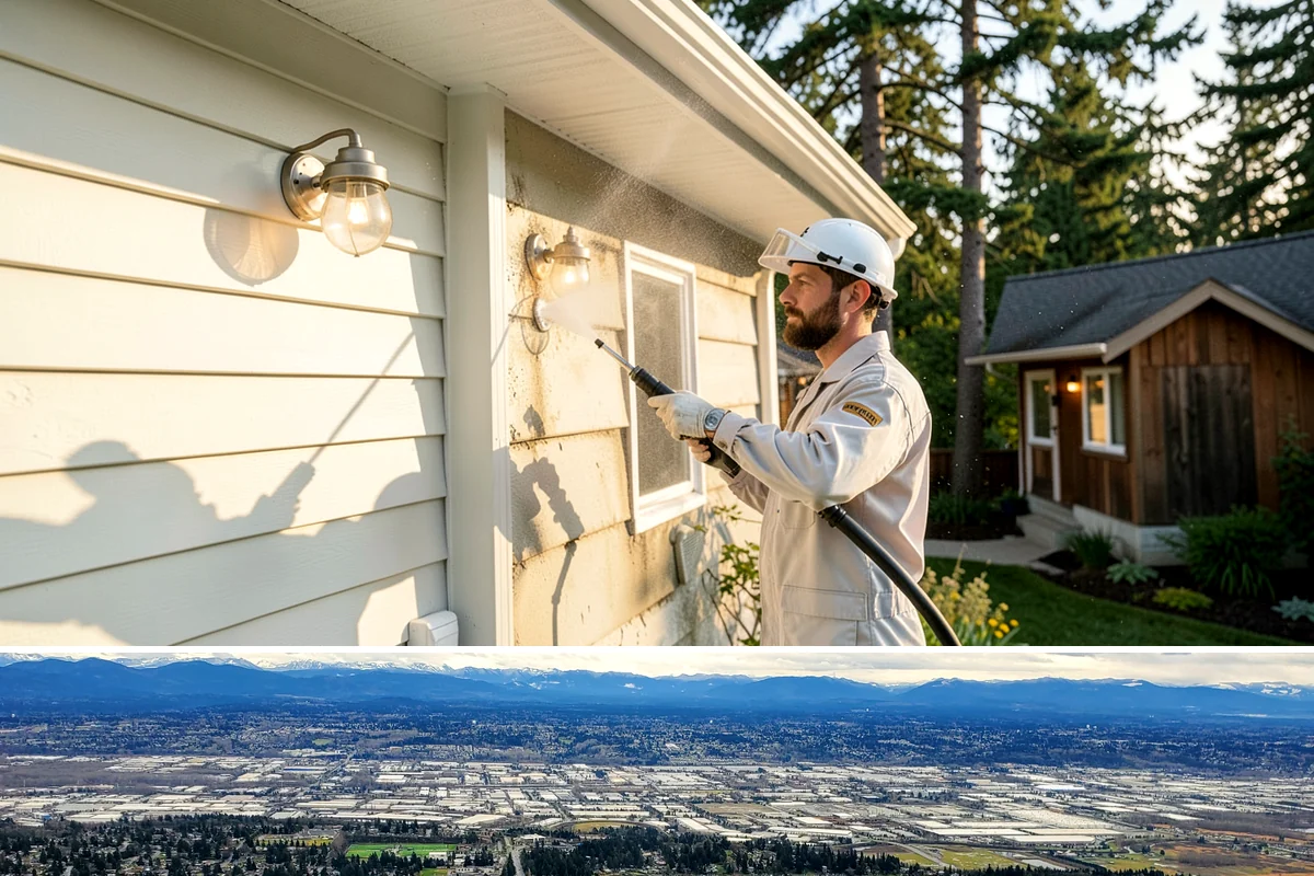 Hot Water Pressure Washing in SeaTac, King County, WA - Available year-round, and particularly useful in cold months when heated water outperforms cold rinsing on stubborn grime.