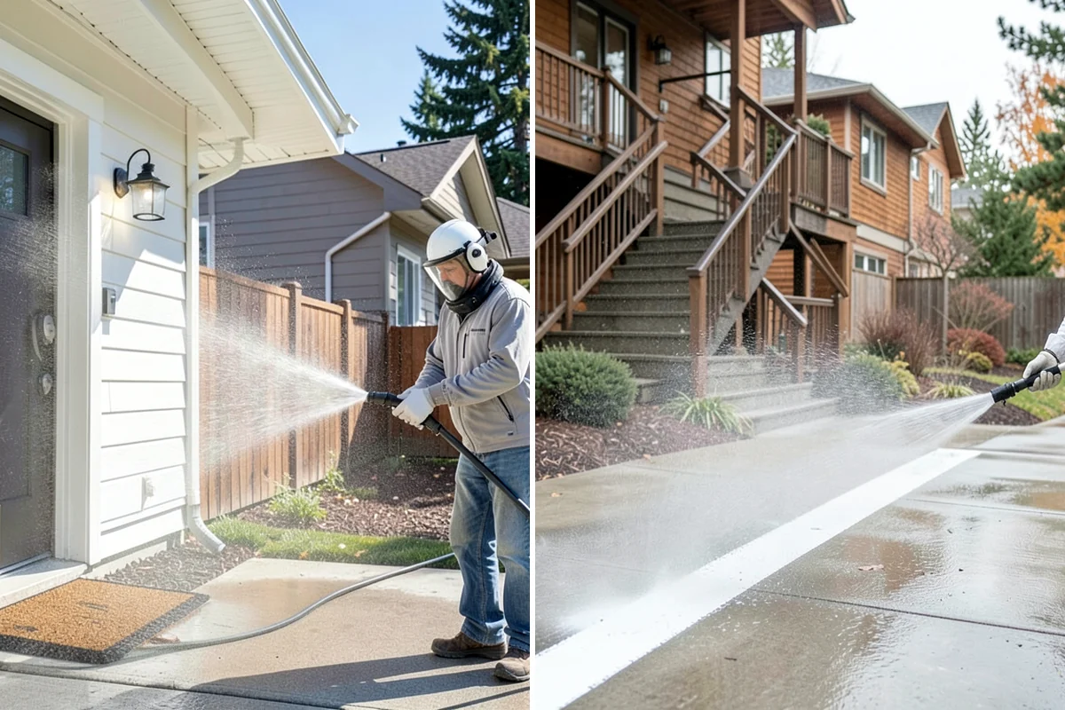 Hot Water Pressure Washing in Seattle, King County, WA - Identify the grease, oil, or heavy residue to be removed